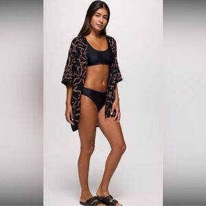 New With Tags prAna Black Summer Wave Bikini Bottoms Size Medium